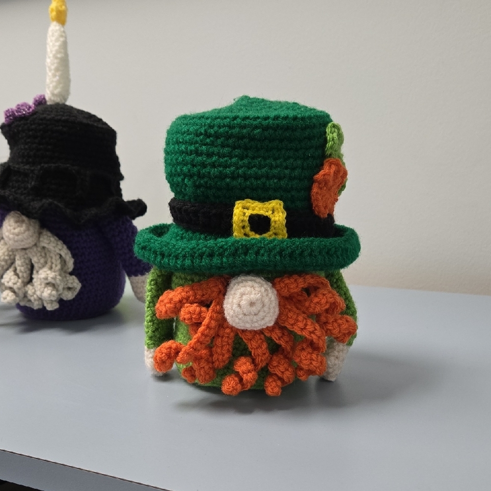 Crocheted Leprechaun Gnome Decor